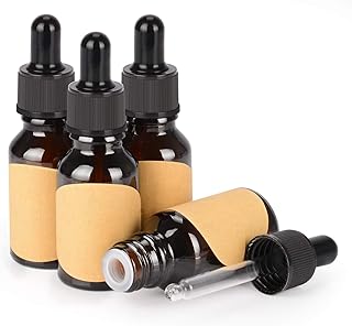 stonylab 15 ml (0,5 oz) 4er-Pack Glas Tropfflasche, Braun Leere Glasflasche mit Kegelförmigem Gl…