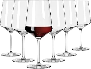 RITZENHOFF 6301001 Rotweinglas 500 ml – Serie Lichtweiss – 6 Stück im Geschenk-Set – stilvoll-mo…