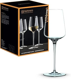 Nachtmann 4-teiliges Weißweingläser Set, 380 ml, ViNova, 98074, Weingläser aus Kristallglas, W…