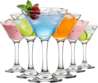 Klassisches Martini Glas Set von 6,110ml Cocktail Gläser Hochwertiger Bleifreier Kristall für M…