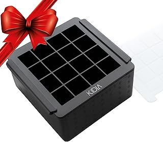 Kidia Mini Clear Ice Cube Maker – 16 Kristallklare Eiswürfel 3×3 cm – Direktionale Gefriert…