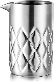 Nicunom 540ml Cocktail Mixing Glass, 304 Edelstahl Martini Rührglas, Doppelwandiger Bar Mixing P…