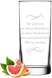 polar-effekt Longdrink Cocktailglas 485 ml mit Gravur – Trinkglas mit Wunschtext – das Geburtstag…