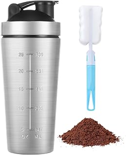 ACWOO Edelstahl Protein-Skalierbarer Shaker, 900 ml, BPA Free/Leak Proof, Eiweiß-Shaker für Eiw…