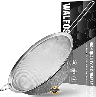 Walfos Feinmaschensiebe, Premium-Edelstahlsiebe und -siebe, mit verstärktem Rahmen und stabilem …