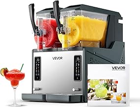 VEVOR Slush Maschine 2 x 4 L, Slusheis Eisbereiter 455 W (kein Eis nötig), Elektrische Margarita…
