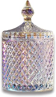 Süßigkeiten Glas Candy Dose Kristallglas mit Deckeln, Schokolade Schmuck Perlen Aufbewahrungsko…