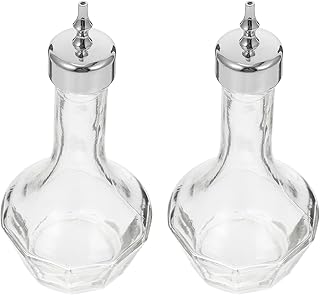 2 Stück Glas Cocktailflaschen 50 Ml mit Tropffreier Verschlussflasche für Barkeeper aus Hochtra…
