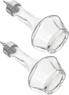 2 Stück Barkeeper Glasflaschen 50 ml mit Deckel Transparente Bitterflaschen aus Glas für Präzi…