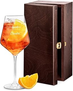 Maverton Aperol Spritz Glas personalisiert mit Namen – Cocktailglas mit Gravur – Aperol Geschenk …