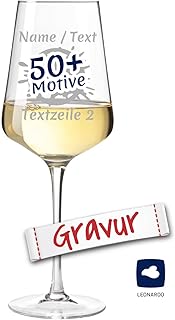 LEONARDO Weinglas mit Gravur personalisiert/Namen, Weißwein-Glas graviert als Geschenk zum Gebur…