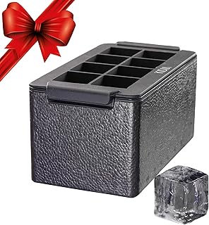 Kidia Ice Clear Cube Maker – Klare Eiswürfel 8 Stück 5x5x5 cm – Richtungsgefroren, Lebensmi…