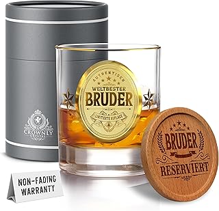 Geschenk für Bruder Whiskyglas Personalisierte Geschenke Geburtstagsgeschenk Mit Gravur