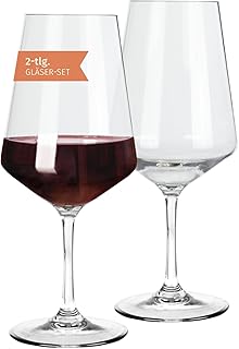 Moritz Milano Rotweingläser 580 ml Camping Gläser Polycarbonat 2 Stück bruchfest Rotwein Gläs…