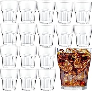 20 Stück 260ml Wassergläser aus Kunststoff, Spülmaschinenfest Acrylglas Trinkbecher, BPA-frei …