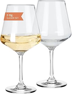Moritz Milano Weingläser 460 ml Camping Gläser Polycarbonat 2 Stück bruchfest Weißwein Gläse…