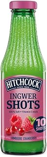 Hitchcock Ingwer Shots mit Himbeere-Geschmack, 100% Saft + Vitamin C
