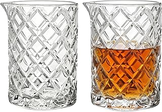 2 Stück Shaker Cocktail Mixing Glas,700ml Cocktail Crystal Rührglas,Barkeepergläs Schnapsgläs…
