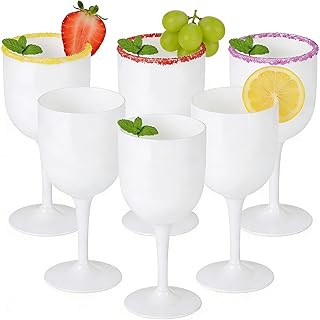 6 Stück 500ml Kunststoff Weingläser, Mehrweg Weingläser Plastik, Cocktailgläser, Camping Kuns…