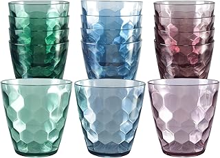 Camping Unzerbrechlich Diamond Design CocktailGläser Plastik Gläsers Bunt Hartplastik Becher Sp…