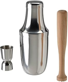 IKEA LUFTTÄT Bar-Set, 3-teilig, Edelstahl/Holz