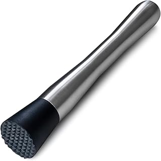 Premium Edelstahl Cocktail Stößel – Perfekt für Profi-Barkeeper & Cocktail-Liebhaber – Profi-B…