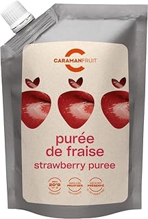 Caramanfruit Erdbeere-Frucht-Püree – 1kg – intensiv süße Erdbeeren, Beeren-Püree, frei von Fa…