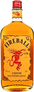 Fireball Cinnamon Whisky Liqueur, Kanadischer Whisky mit Echter Zimt‑Note, 33% vol, 700ml, Amer…