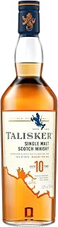 Talisker 10 Jahre, aromatischer Single Malt Scotch Whisky, mit Geschenkverpackung, handverlesen v…