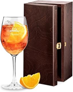 Maverton Aperol Spritz Glas personalisiert mit Namen – Cocktailglas mit Gravur – Aperol Geschenk …