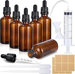 6Stk 50ml braunglas pipettenflasche,glasflasche pipette,Apothekerflasche,braunglasflasche pipette…