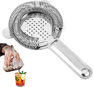 Barsieb Cocktail Edelstahl,Cocktail-Sieb Strainer Cocktailshaker Colander Strainer Bar Trainer Ba…