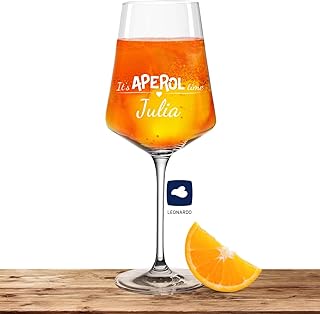 Leonardo Aperolglas PUCCINI 560ml It’s Aperol time mit Namen oder Wunschtext graviert – personali…