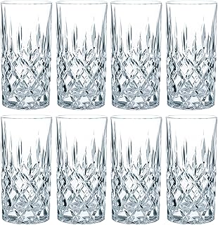 Spiegelau & Nachtmann Nachtmann Noblesse Longdrinkglas Set, 8er Set, Wasserglas, Saftglas, Krista…