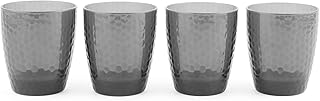 Cambridge CM07650GEU7 Fete 4-teilige Trinkgläser, Robust BPA-freie Kunststoffbecher, Grau Diaman…