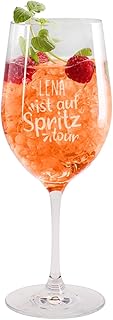 Herz & Heim® Geschenk Freundin Aperol Glas – ist auf Spritztour – mit Gravur personalisierte Ges…