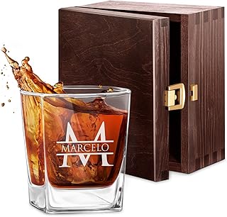 Maverton Whisky Glas – 250 ml – Whiskyglas mit Gravur – mit Namen und Datum – personalisierte Ges…
