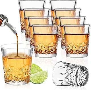 5cl Schnapsgläser, Spülmaschinenfest| Bleifreies Glas| 8 Stück Shotgläser mit schwerem boden