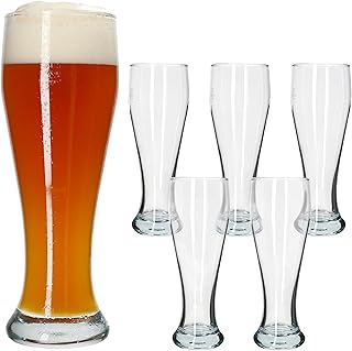 MamboCat 6er Set Sepp Weizenbiergläser klar 0,5L geeicht I 6 Personen I klassisches Weißbier-Gl…