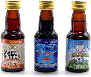 3 x 25ml Aroma-Set – Blue Curacao, Kräuterbitter, Pfefferminze | Alkoholfreie Essenzen für Li…