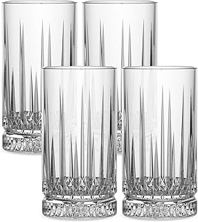 Premium Longdrinkgläser 4er Set – 460ml Gläser kristallklar – Spülmaschinenfest & stilvoll…