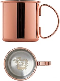 ALANDIA Premium Kupferbecher Moscow Mule Becher glatt | Verkupferter Edelstahl | Läuft nicht an,…