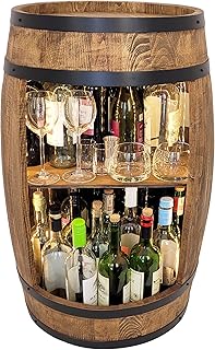 weeco Bar Schränk LED. Weinregal Weinschrank XL. Fass Vintage deko Wohnzimmer. Minibar Gin Whisk…