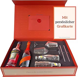 Geschenkbox mit Aperol – Spritz Set mit Gläsern & Zubehör – Cocktail Geschenk für Frauen &…