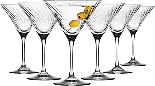 Krosno Martini-Gläser Set mit 6 Stück (150 ml/Gesamtkapazität 240 ml) – LUMI Kollektion,…