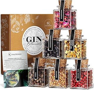 UMBRELLA® Gin Botanicals Geschenkset – 6 Premium-Gin-Gewürze in Bio-Qualität inkl. Rezepten …