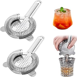 2 Stück Barsieb, Barsieb Cocktail Edelstahl,Cocktail Sieb,Feines Cocktailsieb,Sieb Klein,Barsieb…