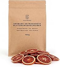 HUA MALOO Essbare Getrocknete Blutorangenscheiben 150 g – Premium Cocktail Garnish mit intensiv…