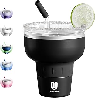 magcheer 473ml Edelstahl Margarita Tumbler mit 320° Trinkdeckel & Tritan-Strohhalm | Doppelt Iso…
