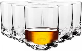 Krosno Whiskey Gin Tumbler Gläser | Set von 6 Gläsern | 280 ML | Cocktail-Gläser Trinken Gesch…